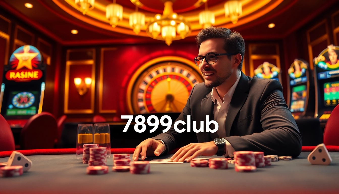 Exciting poker game setup at 789club with vibrant colors and casino elements.