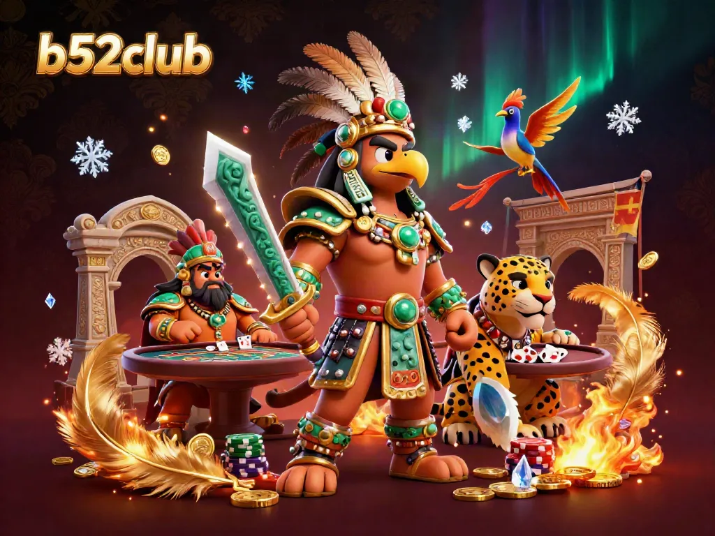 Experience B52Club's vibrant online casino atmosphere with dynamic characters and exciting gaming elements.