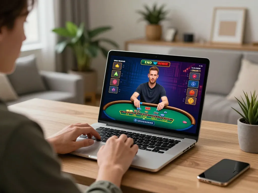 Engaging in a live blackjack game on 123Win link vào showcasing strategic gameplay.