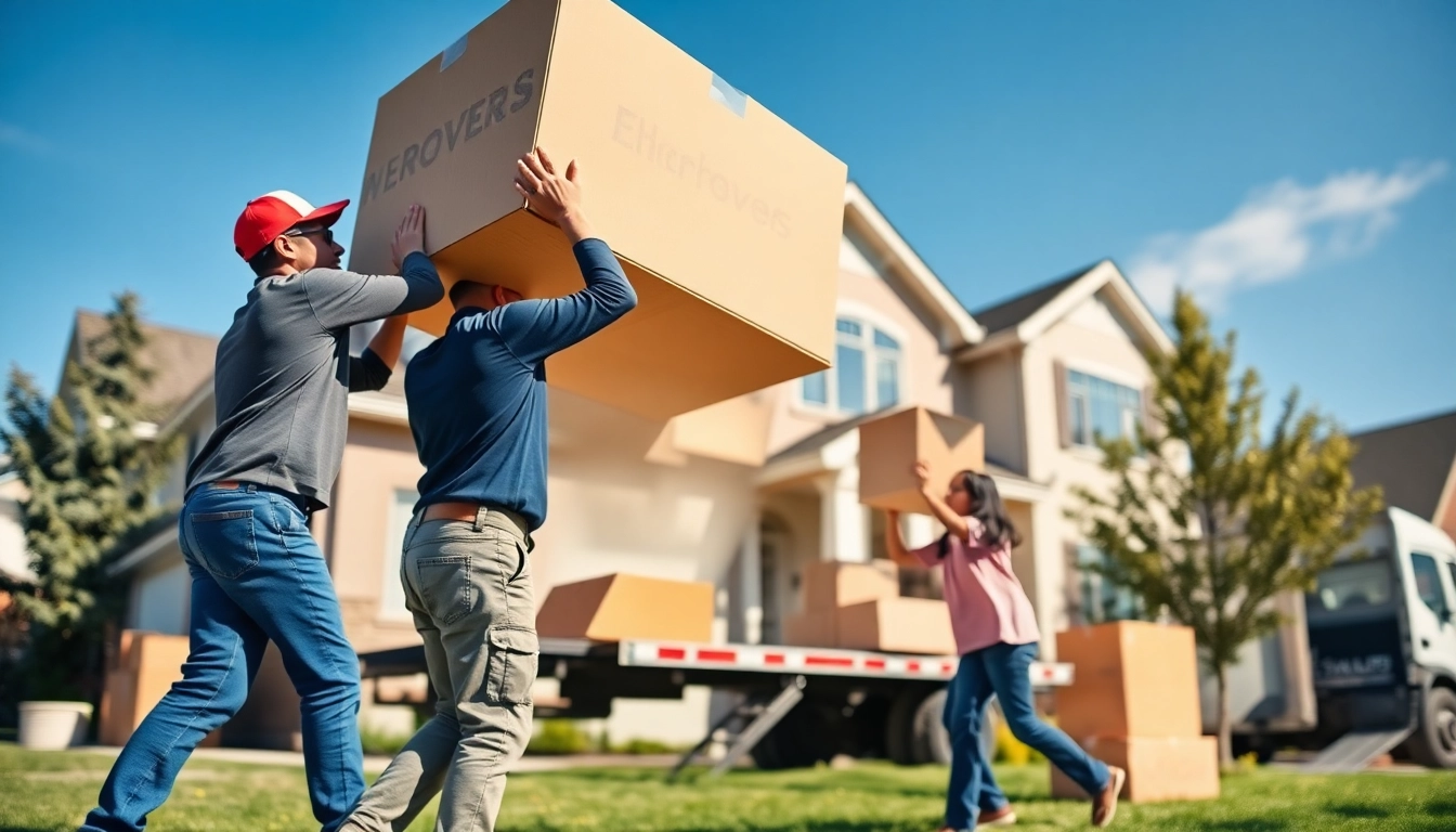 Long distance movers Calgary efficiently helping a family relocate with professionalism in a suburban setting.