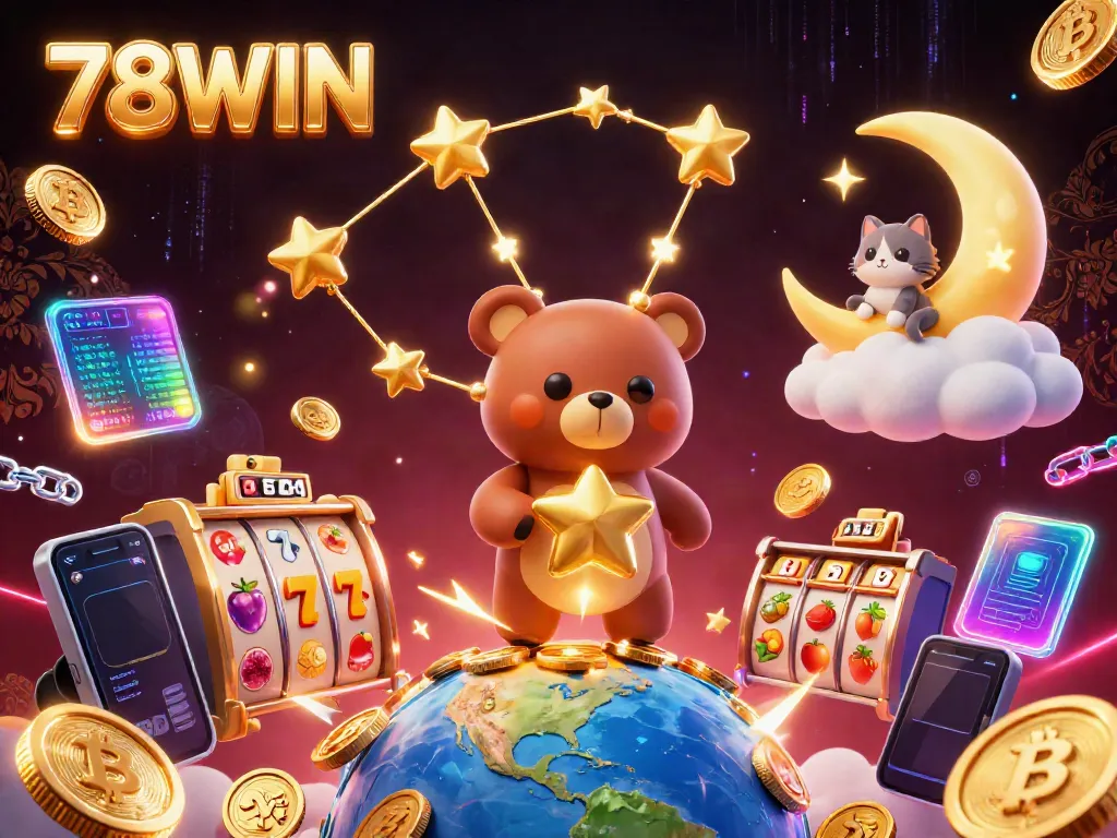 Experience the thrill of 78WIN! A vibrant 3D casino world filled with jackpots and excitement.