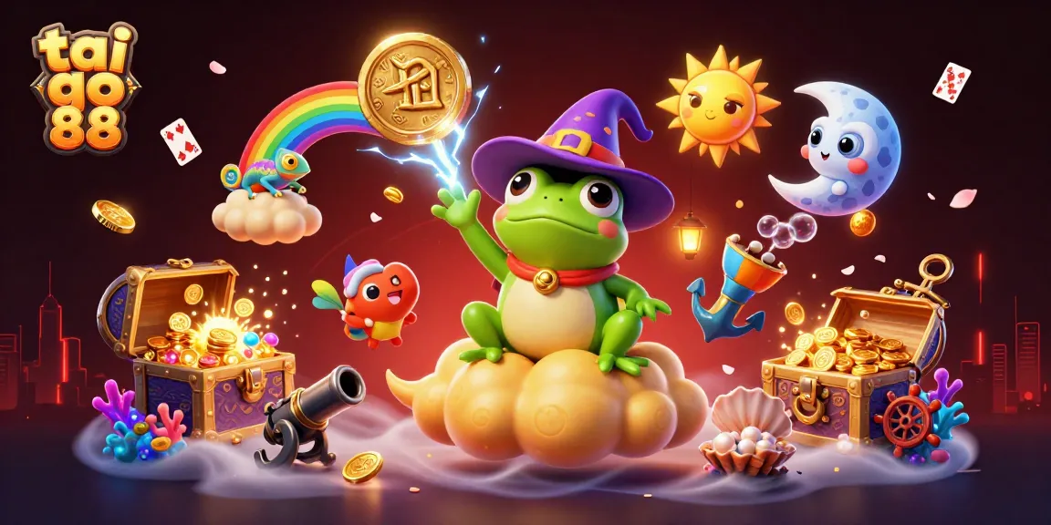 Experience thrilling wins at tai go 88 with vibrant 3D illustration showcasing magical characters and lavish casino themes.