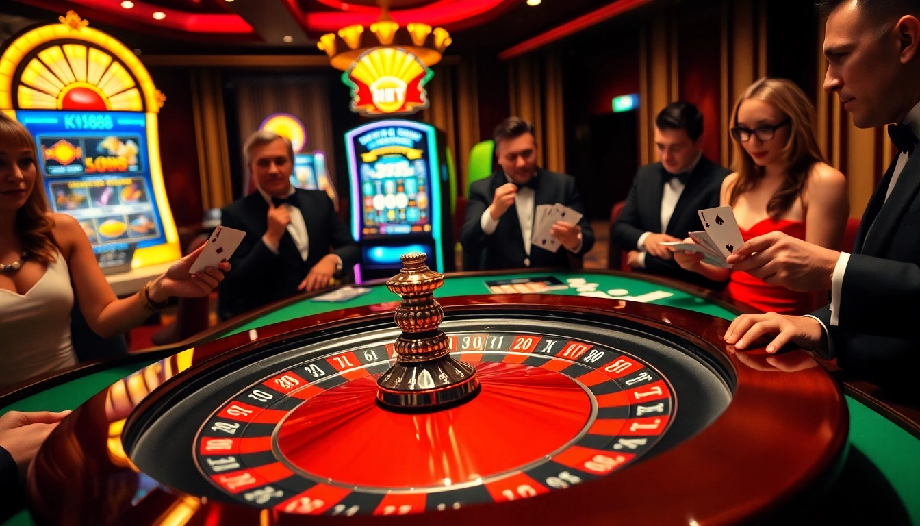 Experience the thrill of km1888b with vibrant casino games and roulette excitement.