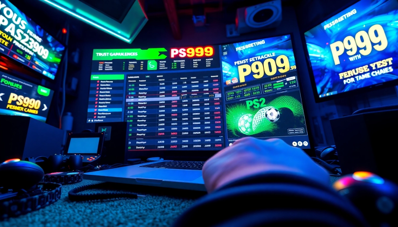 PS99 online betting interface showcasing exciting gaming options and promotions.