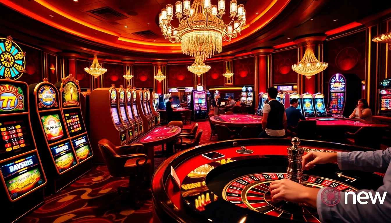 Experience thrilling online gameplay at 888new with vibrant casino tables and slot machines.