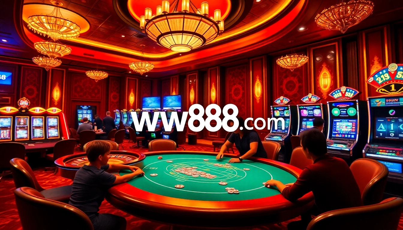 Experience thrilling gameplay at ww88 com with a captivating casino atmosphere filled with poker and roulette.