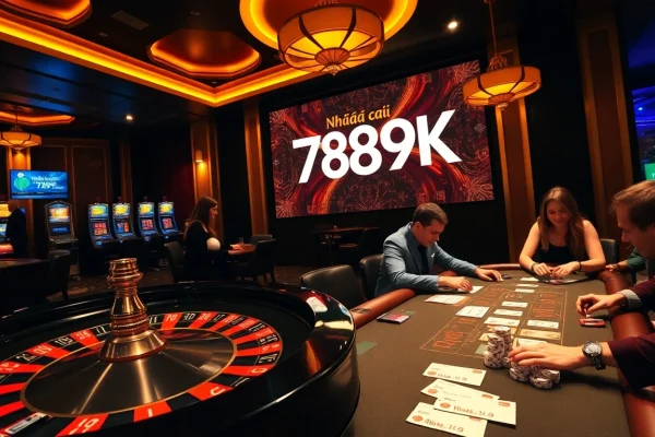 Experience the excitement of gambling with Nhà cái 789K at an extravagant casino table.