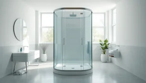 sonni Duschkabine 90x90 in einem modernen Badezimmer mit eleganten glas und chromdetails