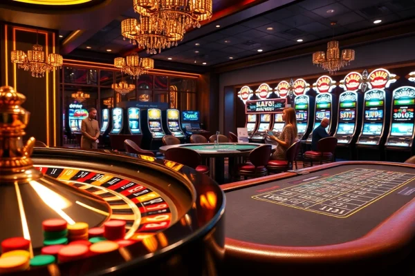 KJC liên minh showcases an exciting casino scene featuring roulette, blackjack, and immersive gaming.