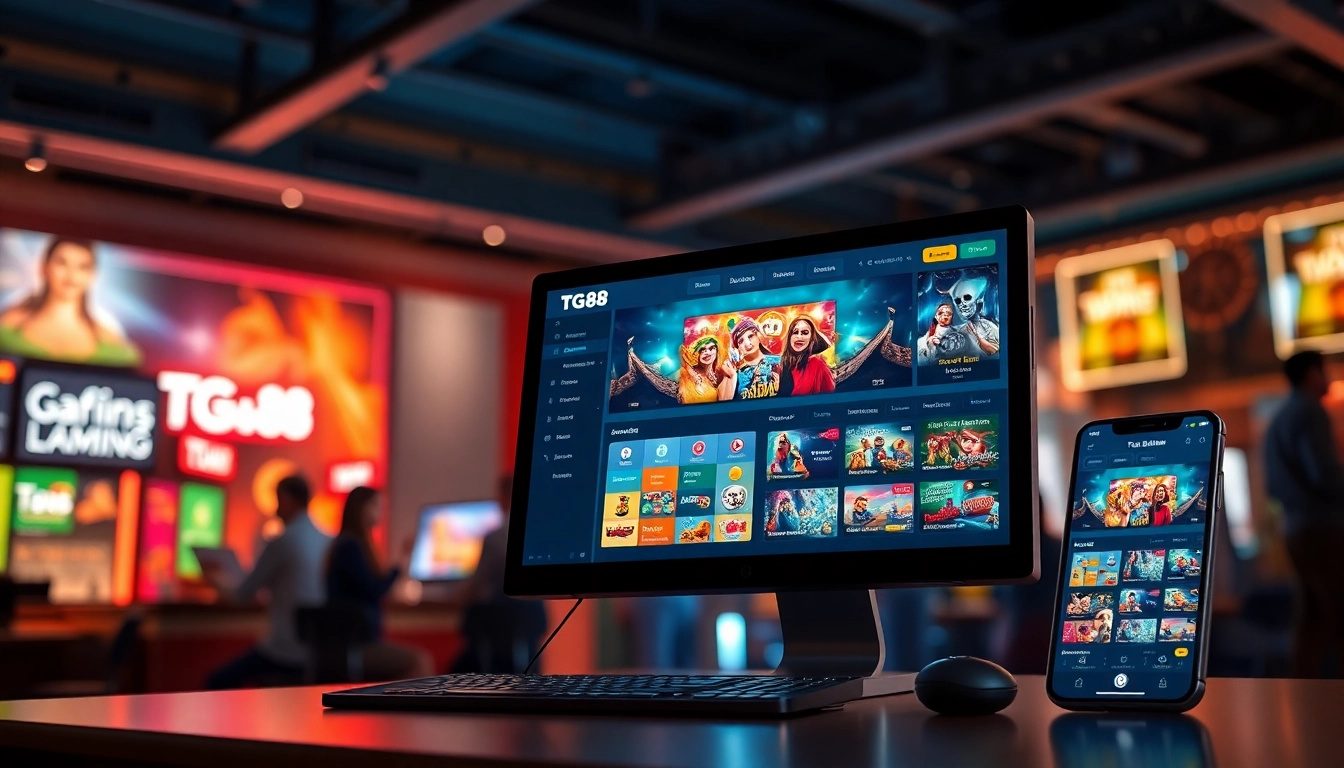TG88 online gaming interface showcasing vibrant user engagement and innovation.
