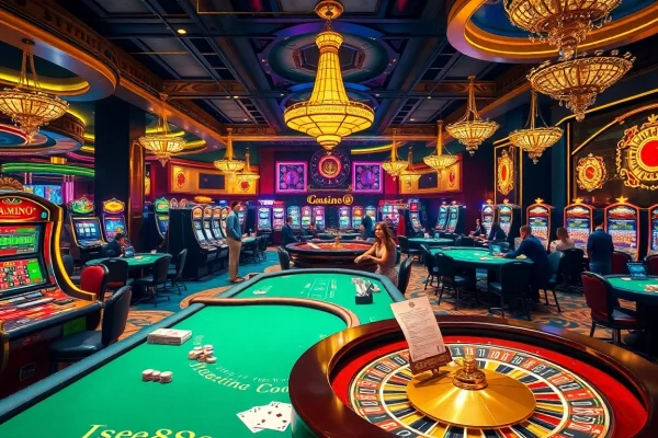 Players enjoying the excitement of casino gaming with ee88e poker chips and roulette tables in view.