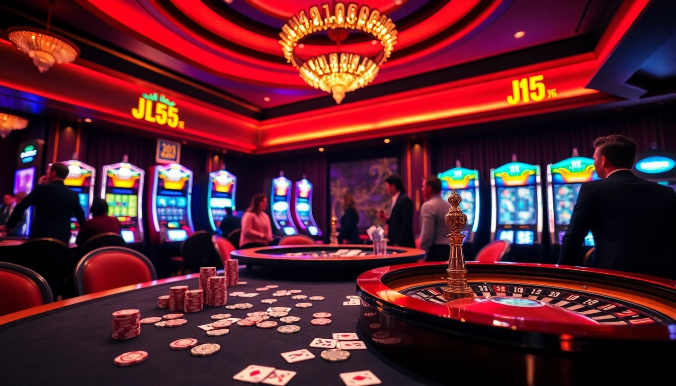 Engaging players experiencing thrilling games at the jl55 club casino.