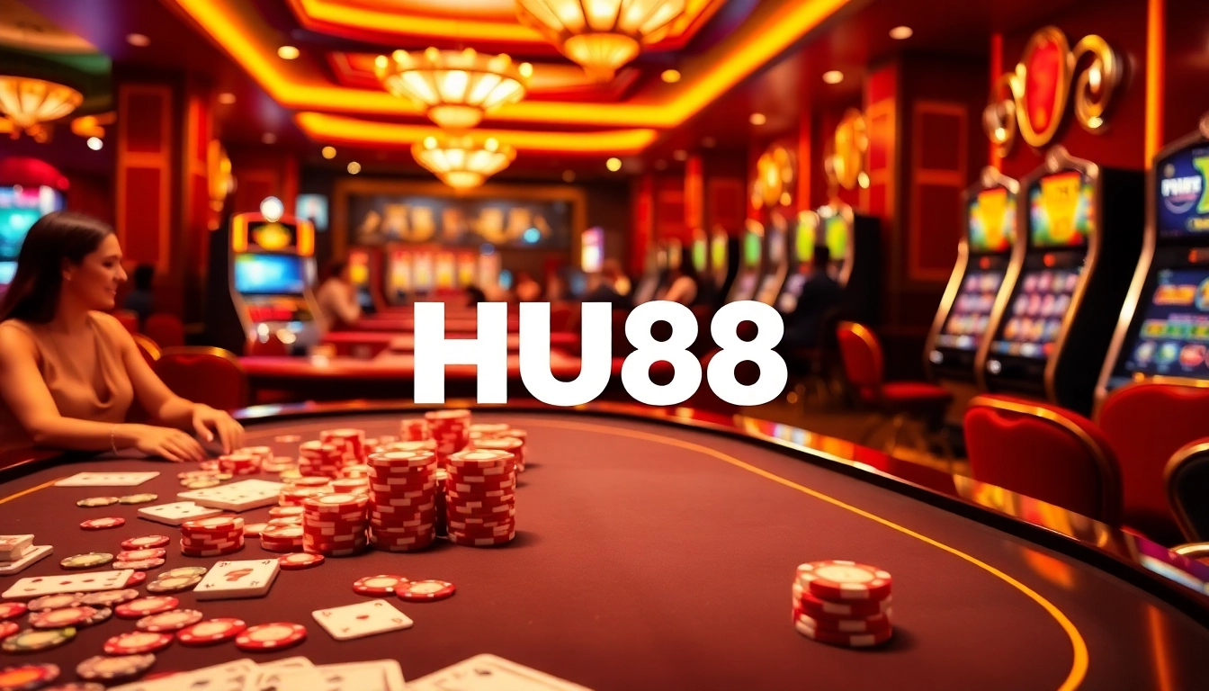 Experience the excitement of HU88 online gaming with vibrant casino tables and dynamic players.