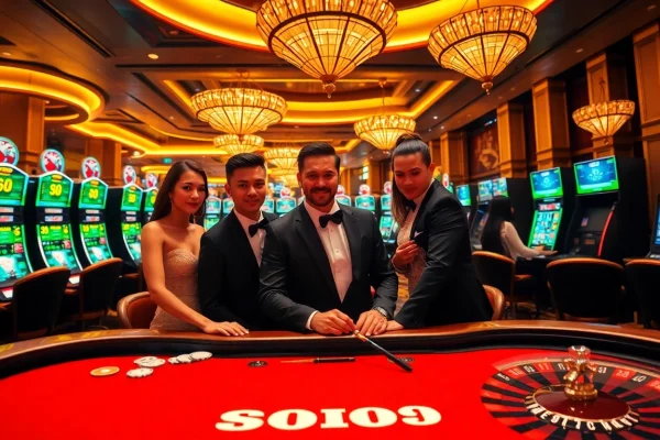 Players enjoy excitement at SODO 66 casino games, showcasing vibrant tables and rich atmosphere.