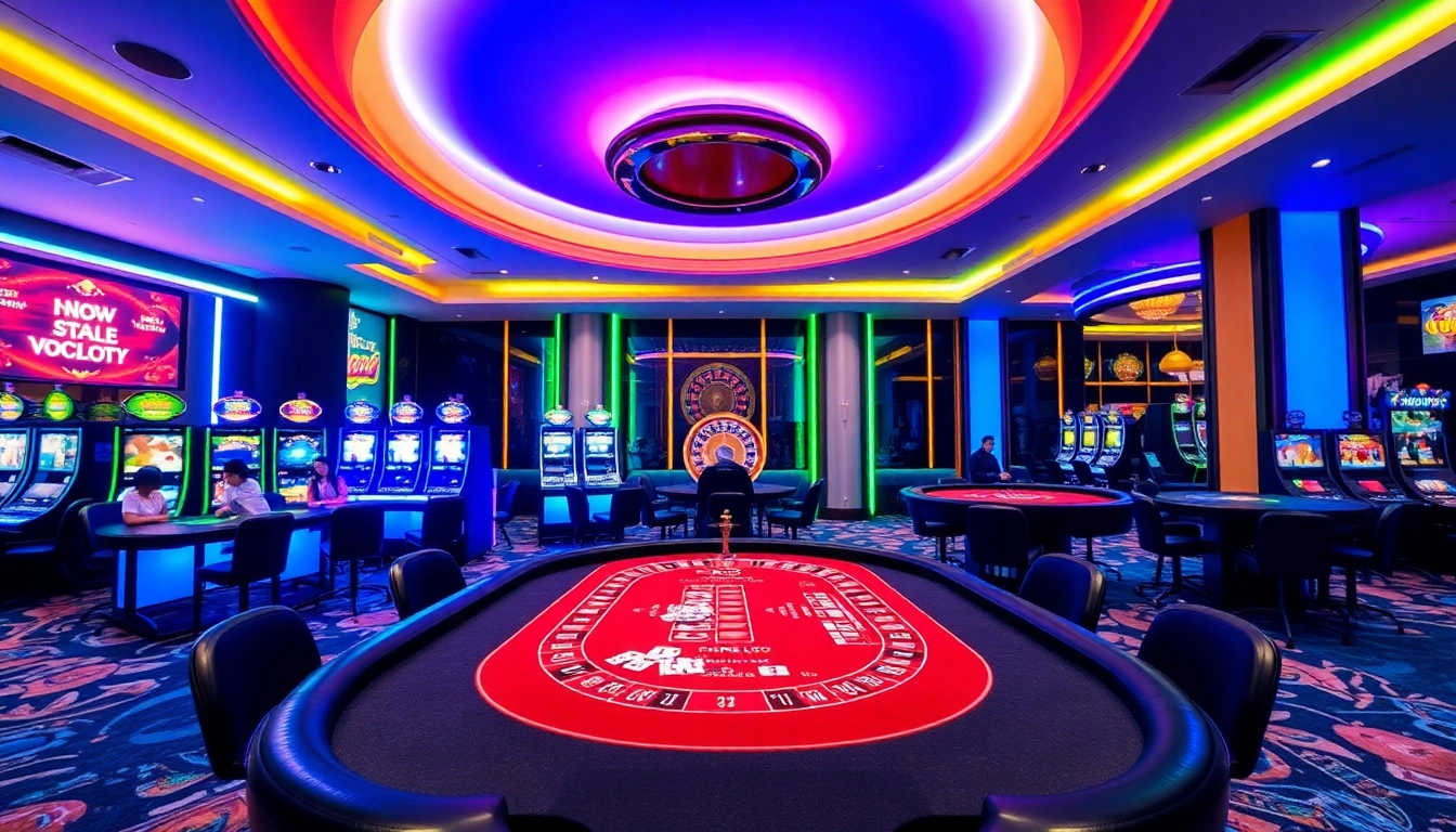 Experience the thrill of gambling at Trang S8 with luxurious casino tables and vibrant atmosphere.