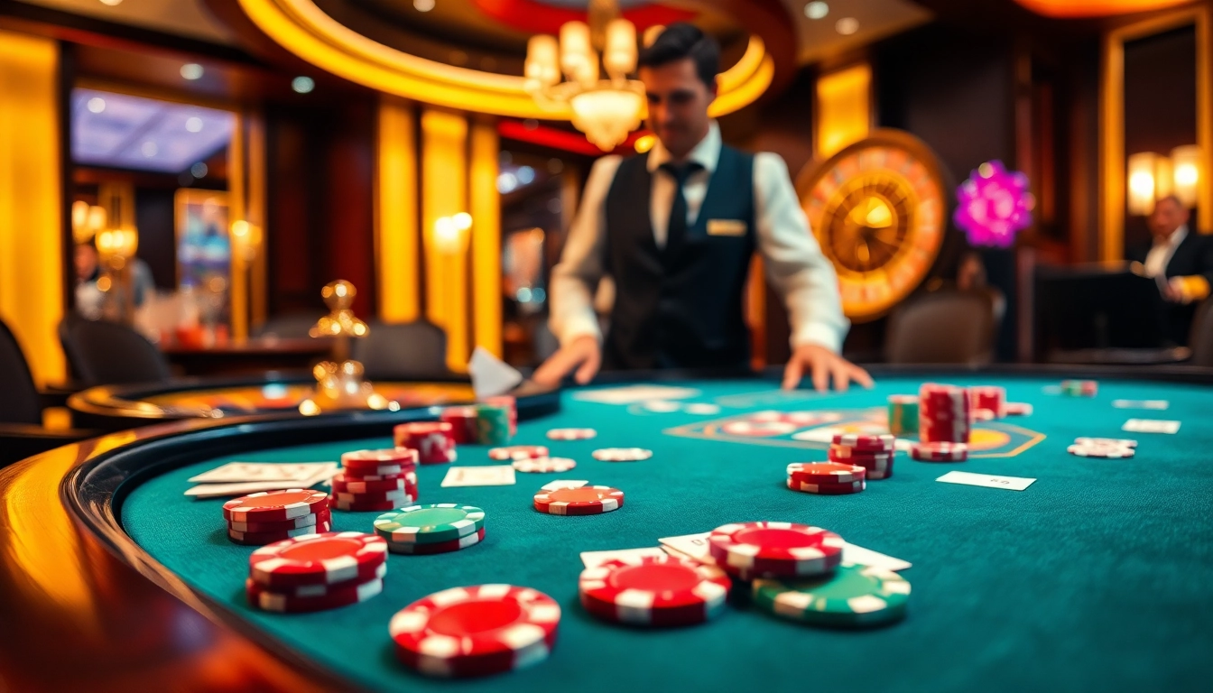 Experience thrill with link vào ww88 at an engaging poker table amidst vibrant casino ambiance.