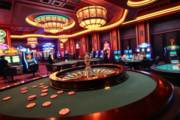 Lc 88 players enjoying intense moments at a roulette table in a vibrant casino environment.