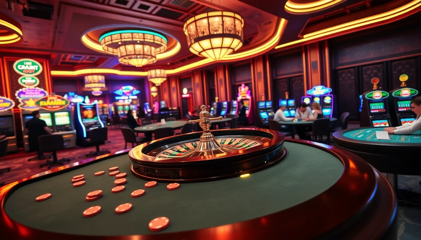 Lc 88 players enjoying intense moments at a roulette table in a vibrant casino environment.