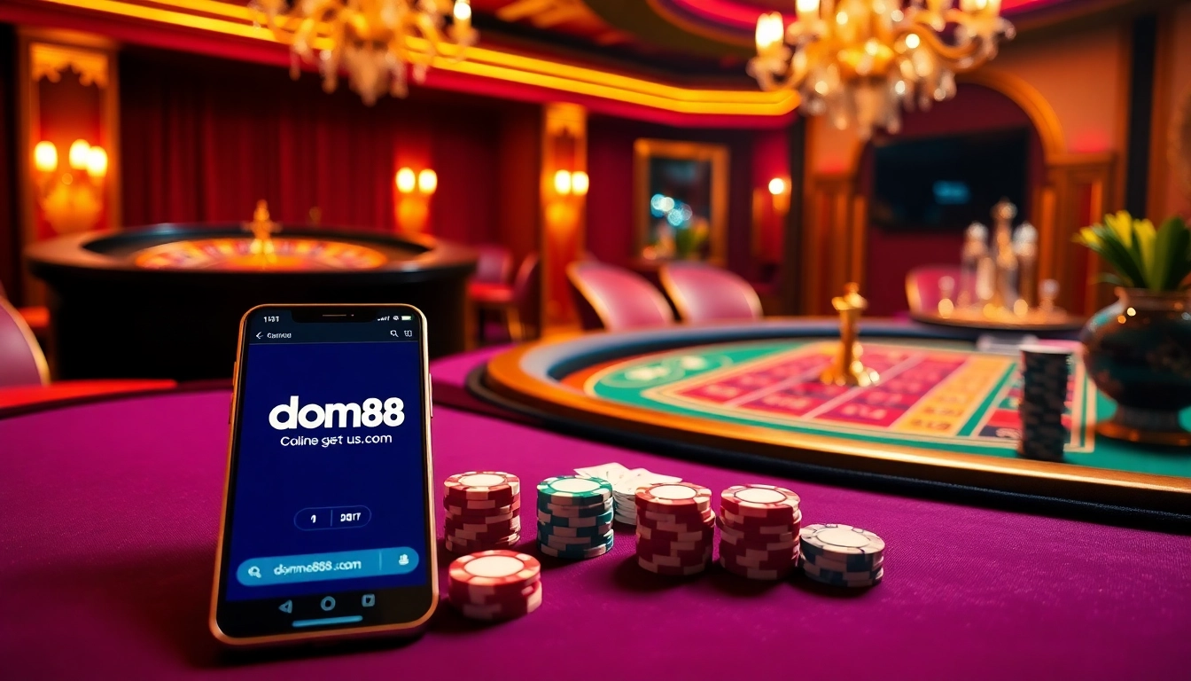 Experience high-stakes gambling thrills at dom88.us.com with luxurious casino visuals and vibrant gameplay.