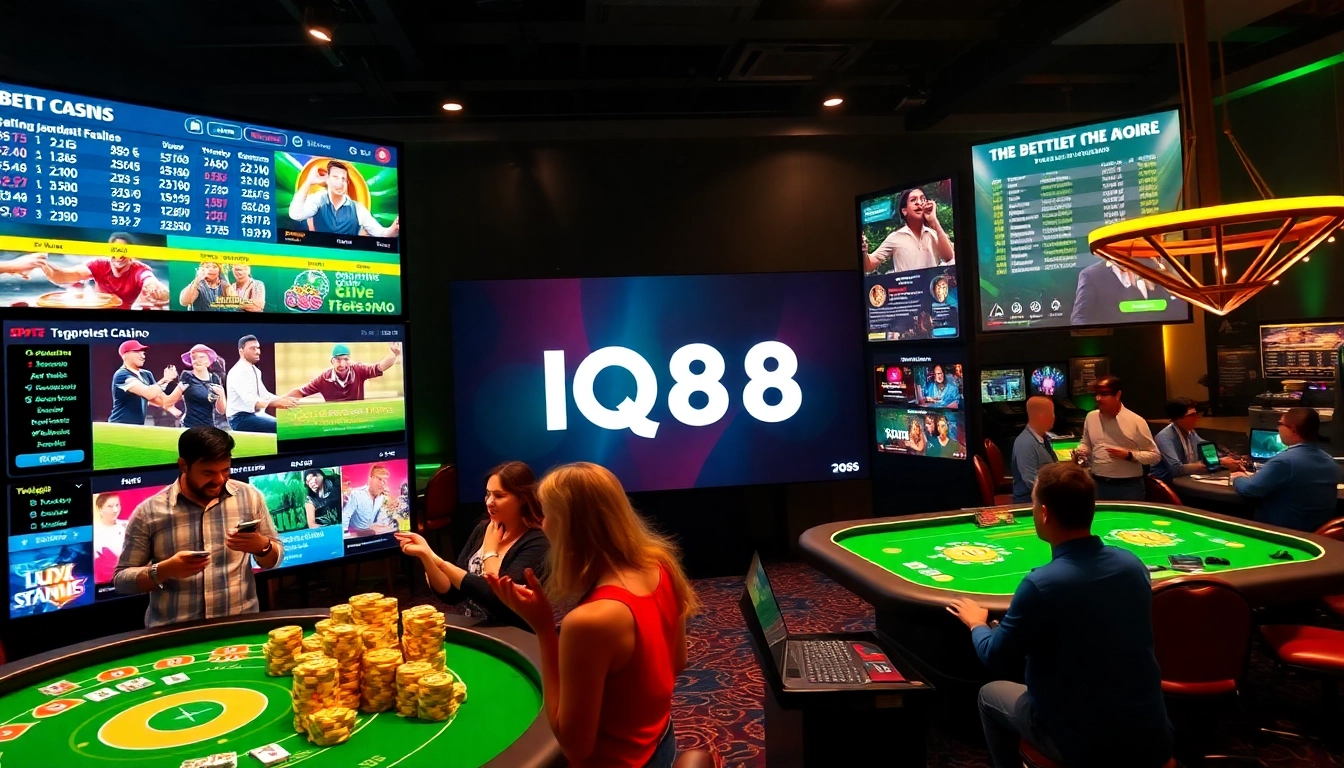Experience IQ88's modern online gaming environment with diverse betting options and vibrant colors.