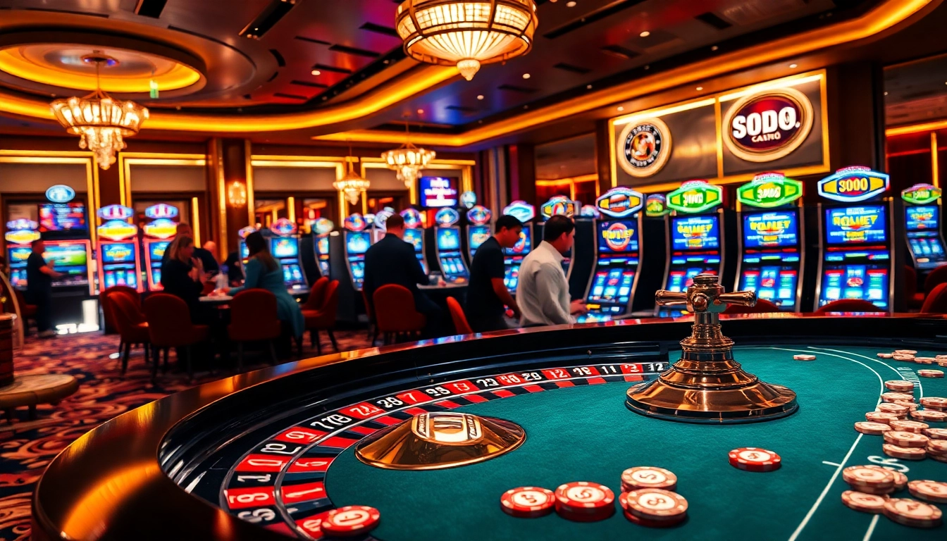Experience the excitement of SODO Casino with vibrant roulette tables and engaging gameplay.
