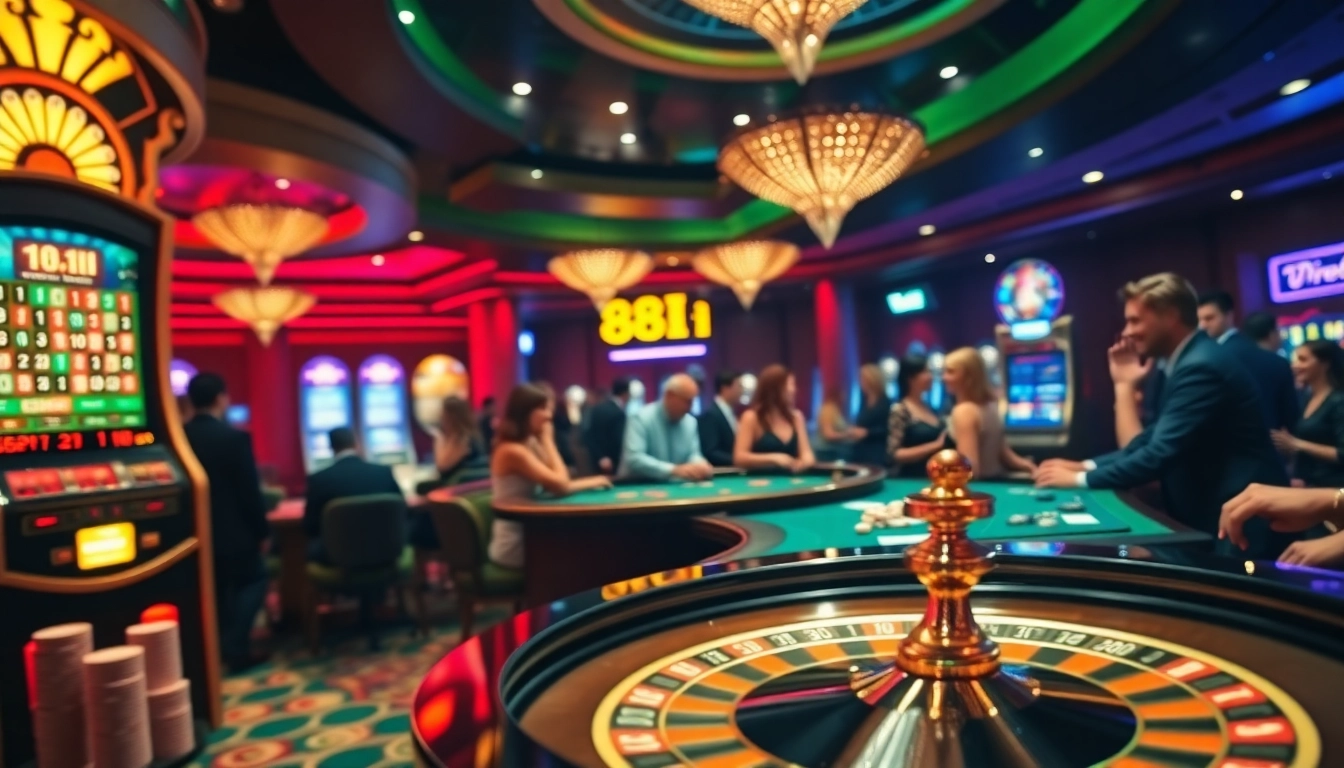 Experience the thrill of 88ii in a vibrant casino scene with engaging players and roulette action.